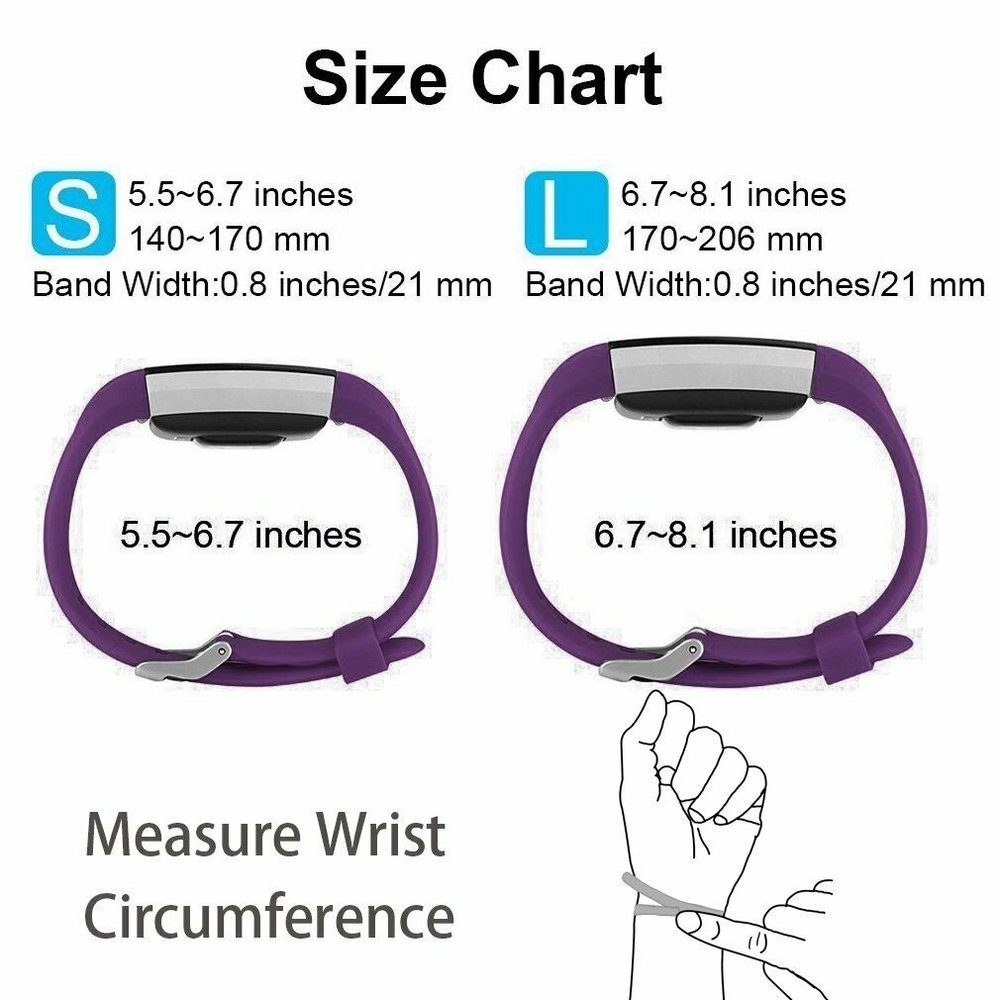 Strap-it Strap-it Bracelet silicone Fitbit Charge 2 (violet)