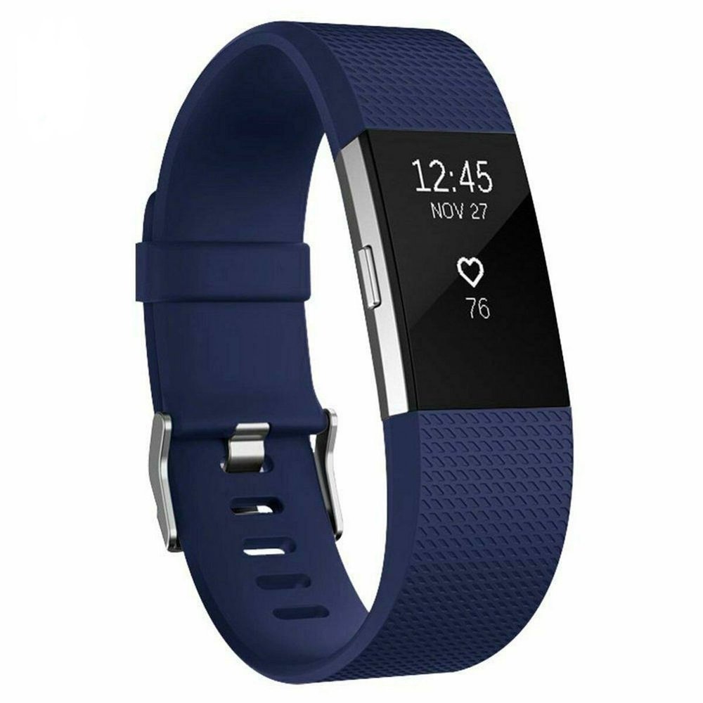 Bracelet silicone Fitbit Charge 2 (bleu foncé)
