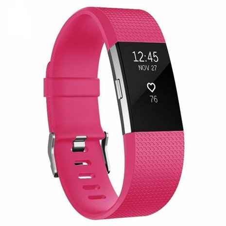 Strap-it Strap-it Bracelet silicone Fitbit Charge 2 (rose vif)
