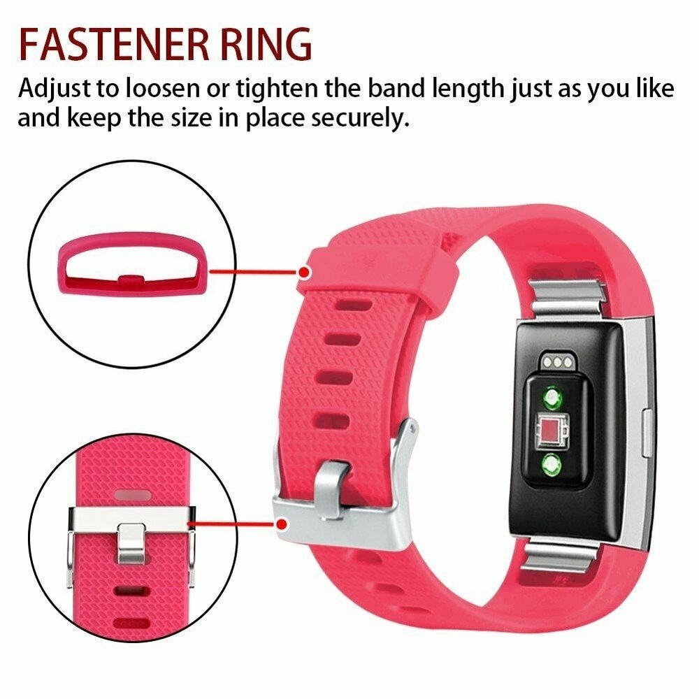Strap-it Strap-it Bracelet silicone Fitbit Charge 2 (rose vif)