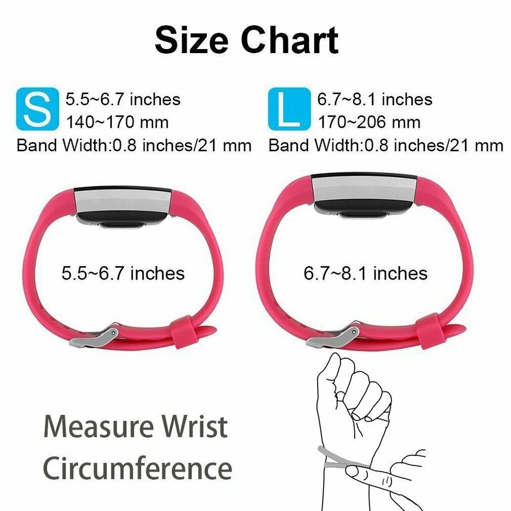 Strap-it Strap-it Bracelet silicone Fitbit Charge 2 (rose vif)