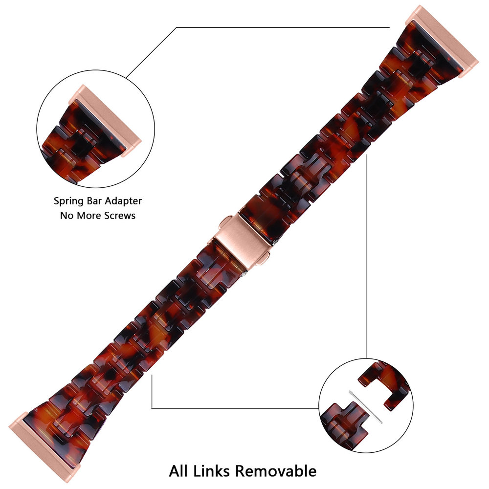 Strap-it Strap-it Bracelet résine Fitbit Versa 3 (lave)