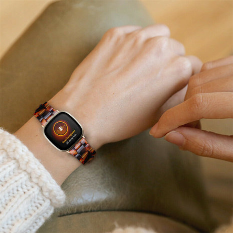 Strap-it Strap-it Bracelet résine Fitbit Sense (lave)