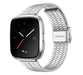Strap-it Bracelet acier inoxydable Fitbit Versa (argent)