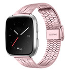 Strap-it Strap-it Bracelet acier inoxydable Fitbit Versa (rose)