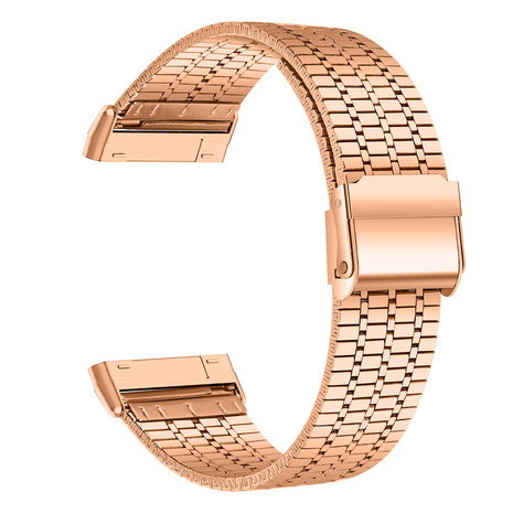 Strap-it Strap-it Bracelet acier inoxydable Fitbit Versa 3 (or rose) Strap-it Strap-it Bracelet acier inoxydable Fitbit Versa 3 (or rose)