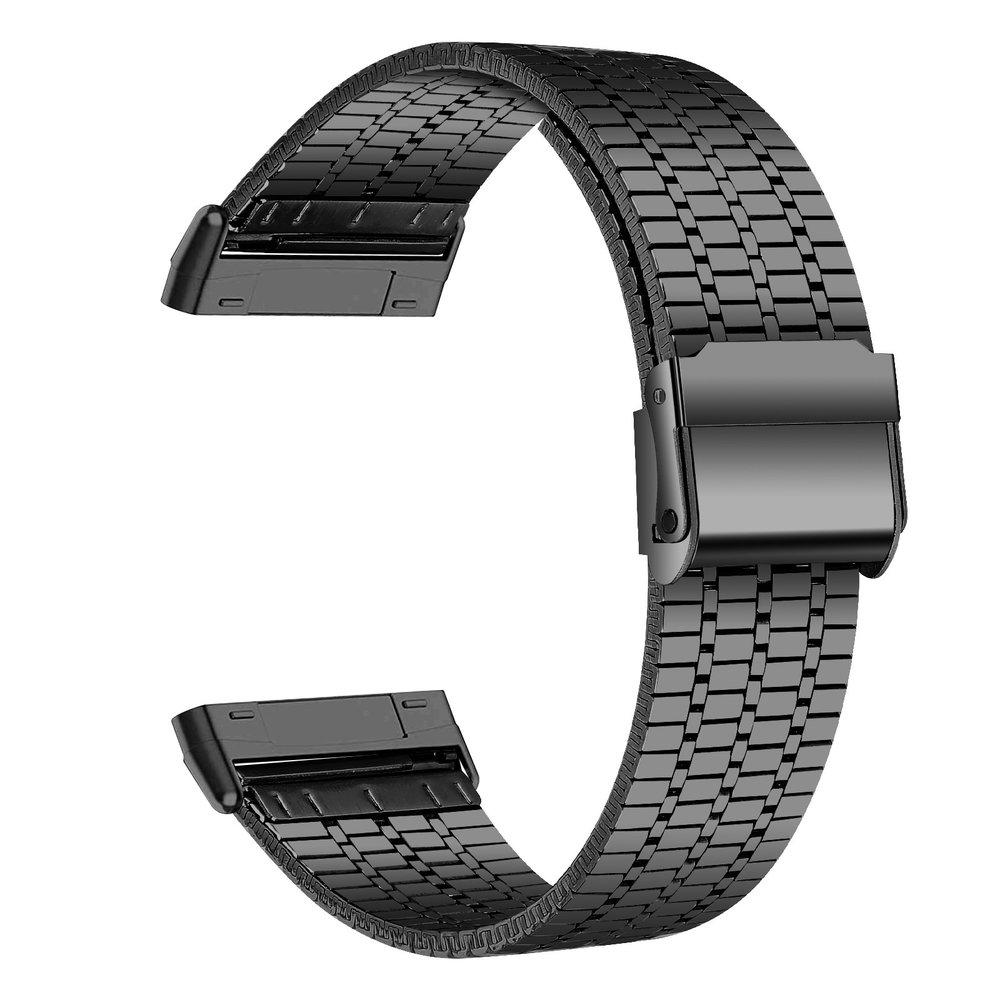 Strap-it Strap-it Bracelet acier inoxydable Fitbit Sense (noir)