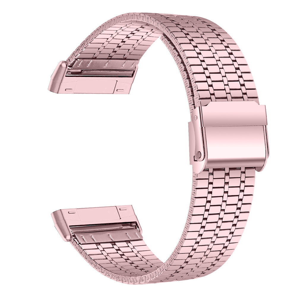 Strap-it Strap-it Bracelet acier inoxydable Fitbit Sense (rose)