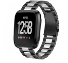 Strap-it Strap-it Bracelet acierFitbit Versa (argent/noir)