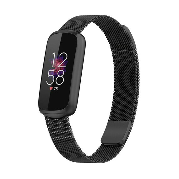 Bracelet connecté Fitbit Luxe, en métal, milanais, en acier inoxydable