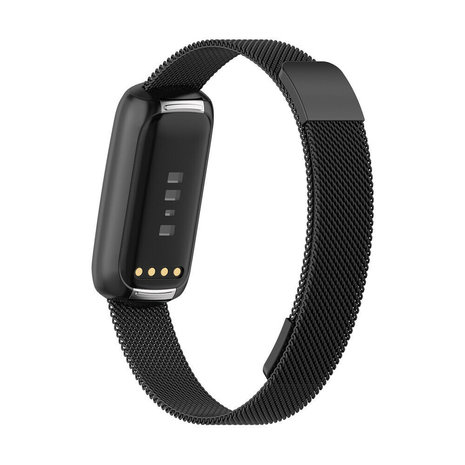 Strap-it Strap-it Bracelet Milanais Fitbit Luxe (noir)