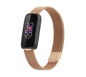 Strap-it Bracelet Milanais Fitbit Luxe (or rose)