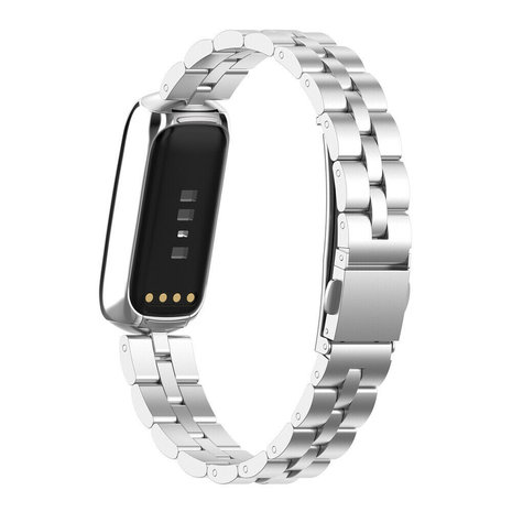 Strap-it Strap-it Bracelet acier Fitbit Luxe (argent)