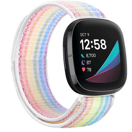 Strap-it Strap-it Bracelet nylon Fitbit Versa 3 (coloré)