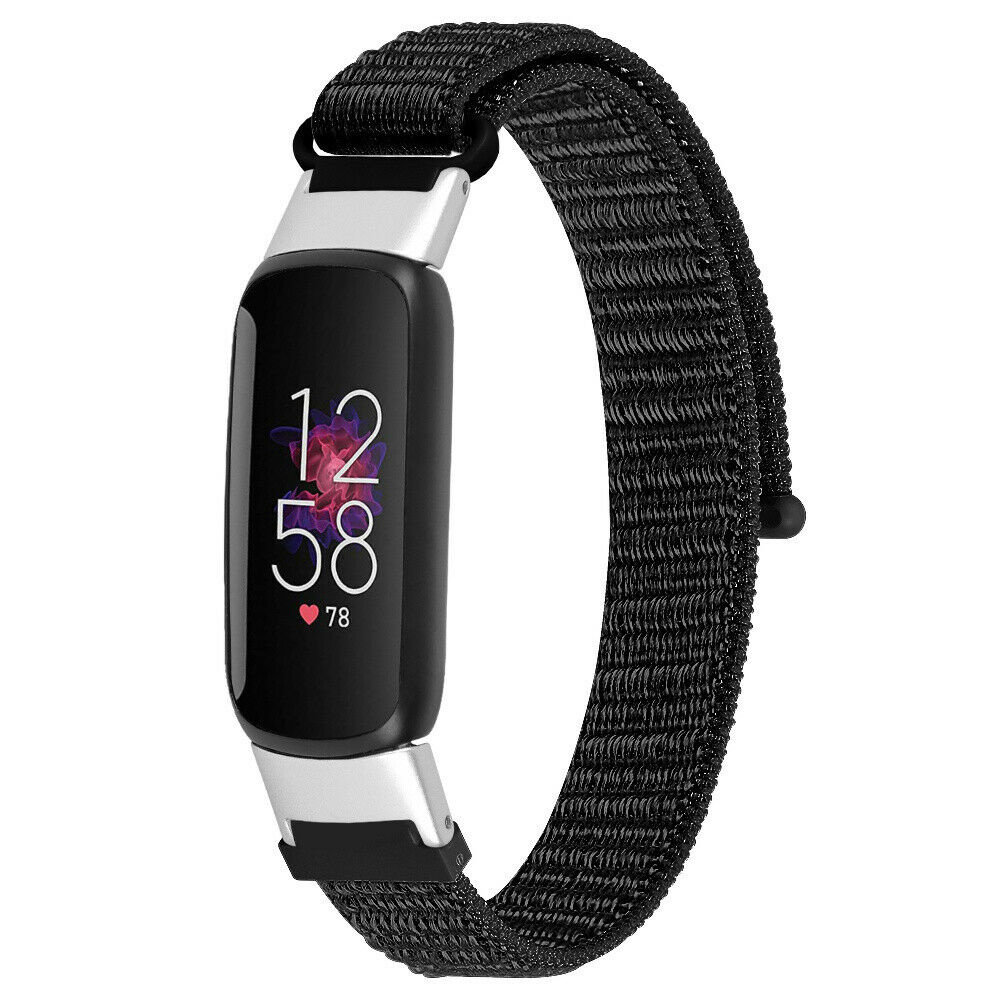 Strap-it Strap-it Bracelet nylon Fitbit Luxe (noir)