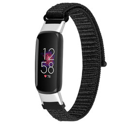 Strap-it Bracelet nylon Fitbit Luxe (noir)