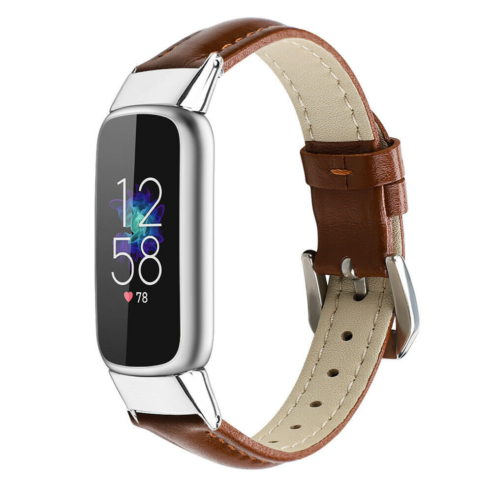 Bracelet cuir Fitbit Luxe (marron)