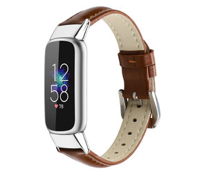 Strap-it Bracelet cuir Fitbit Luxe (marron)