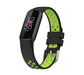 Strap-it Bracelet sport Fitbit Luxe (noir/vert)
