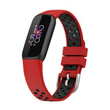 Strap-it Bracelet sport Fitbit Luxe (rouge/noir)
