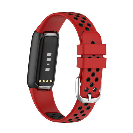 Strap-it Strap-it Bracelet sport Fitbit Luxe (rouge/noir) Strap-it Strap-it Bracelet sport Fitbit Luxe (rouge/noir)