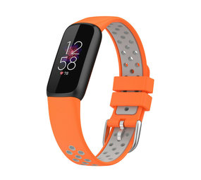 Strap-it Bracelet sport Fitbit Luxe (orange/gris)  