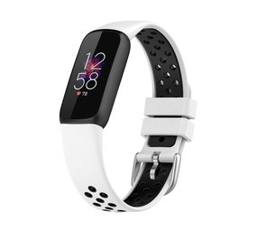 Strap-it Bracelet sport Fitbit Luxe (blanc/noir)