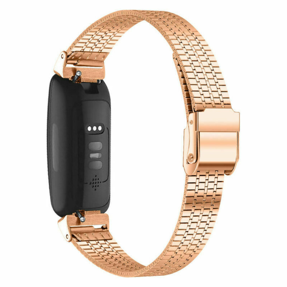 Strap-it Strap-it Bracelet acier inoxydable Fitbit Inspire (or rose)