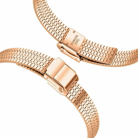 Strap-it Strap-it Bracelet acier inoxydable Fitbit Inspire (or rose)