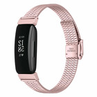 Strap-it Strap-it Bracelet acier inoxydable Fitbit Inspire (rose)