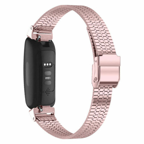 Strap-it Strap-it Bracelet acier inoxydable Fitbit Inspire (rose) Strap-it Strap-it Bracelet acier inoxydable Fitbit Inspire (rose)