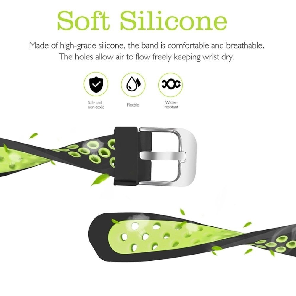 Strap-it Strap-it Bracelet sport Fitbit Alta HR (noir/vert) Strap-it Strap-it Bracelet sport Fitbit Alta HR (noir/vert)