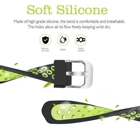 Strap-it Strap-it Bracelet sport Fitbit Alta HR (noir/vert) Strap-it Strap-it Bracelet sport Fitbit Alta HR (noir/vert)