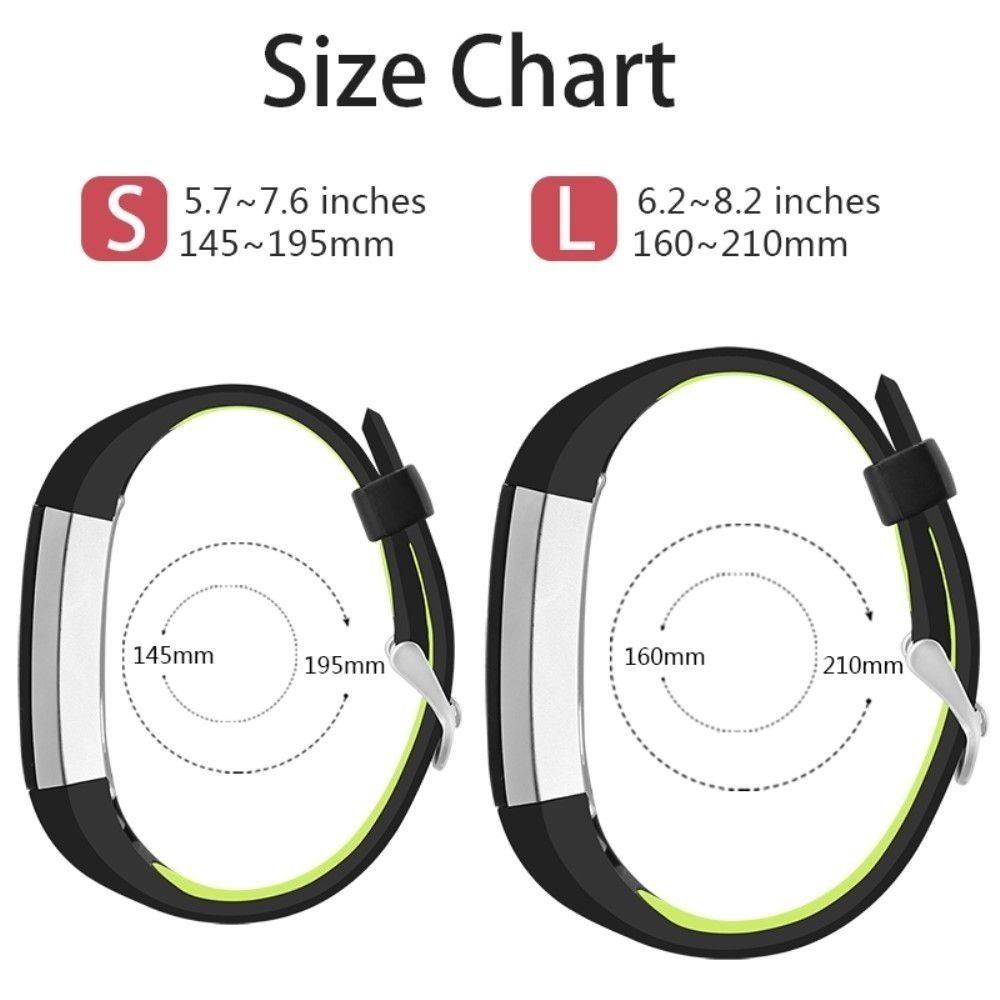 Strap-it Strap-it Bracelet sport Fitbit Alta HR (noir/vert) Strap-it Strap-it Bracelet sport Fitbit Alta HR (noir/vert)