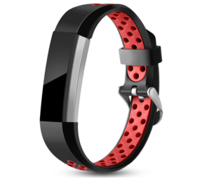 Strap-it Bracelet sport Fitbit Alta HR (noir/rouge)
