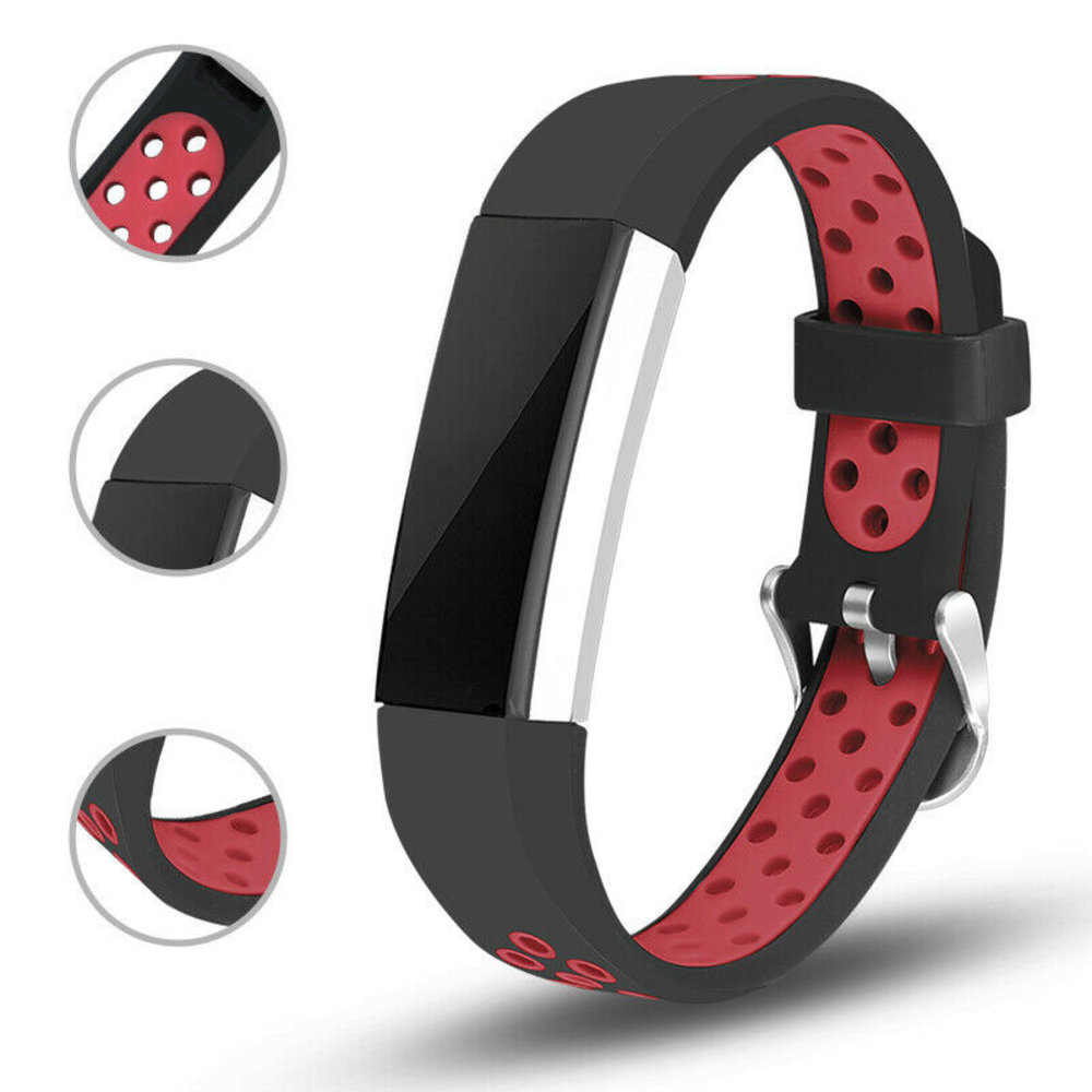 Strap-it Strap-it Bracelet sport Fitbit Alta HR (noir/rouge)