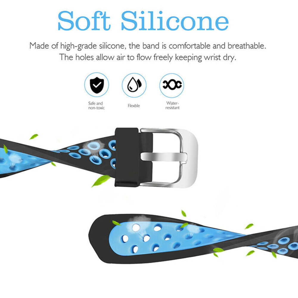 Strap-it Strap-it Bracelet sport Fitbit Alta HR (noir/bleu)