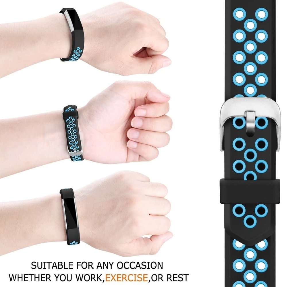 Strap-it Strap-it Bracelet sport Fitbit Alta HR (noir/bleu)