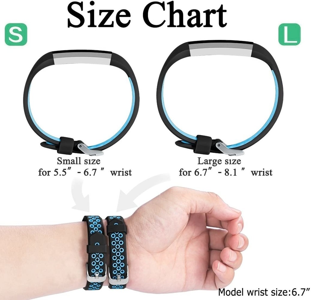 Strap-it Strap-it Bracelet sport Fitbit Alta HR (noir/bleu)