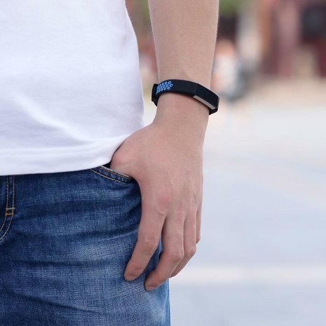 Strap-it Strap-it Bracelet sport Fitbit Alta HR (noir/bleu)