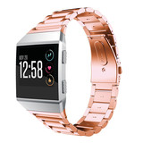 Strap-it Bracelet acier Fitbit Ionic (or rose)