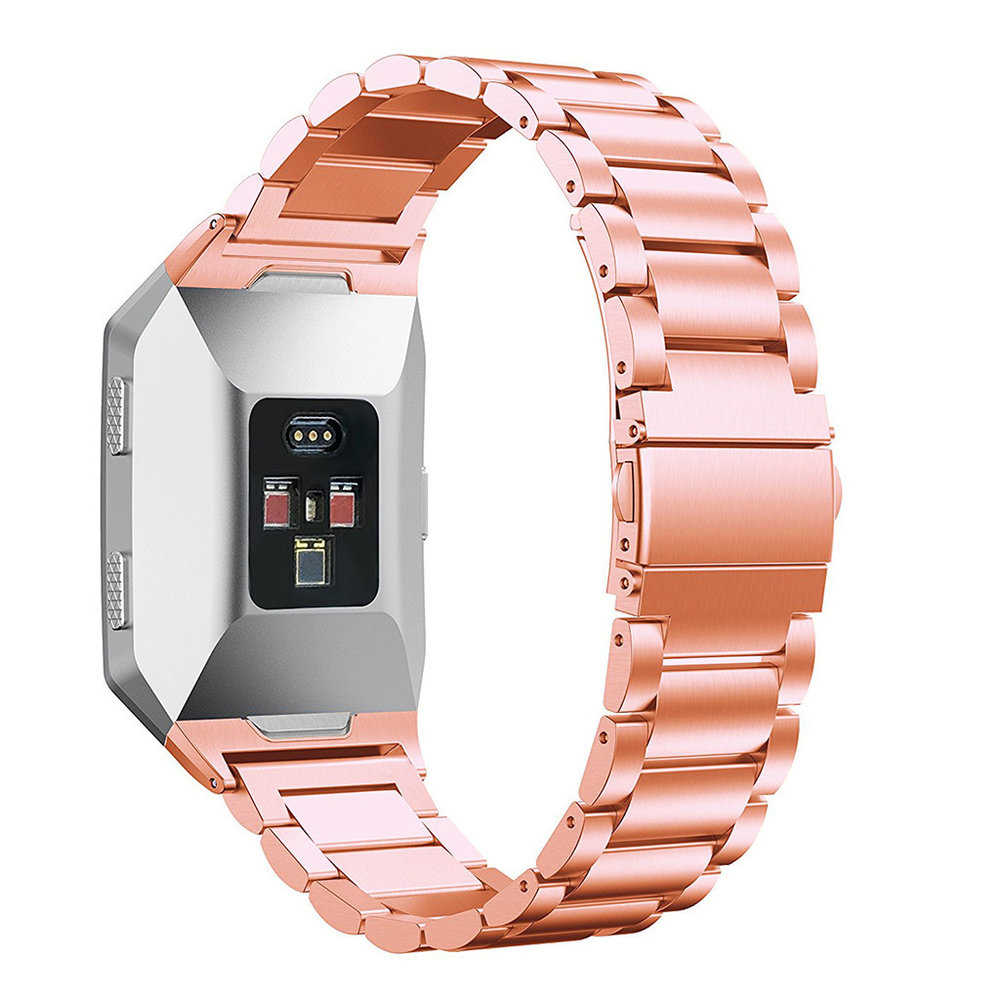 Strap-it Strap-it Bracelet acier Fitbit Ionic (or rose)