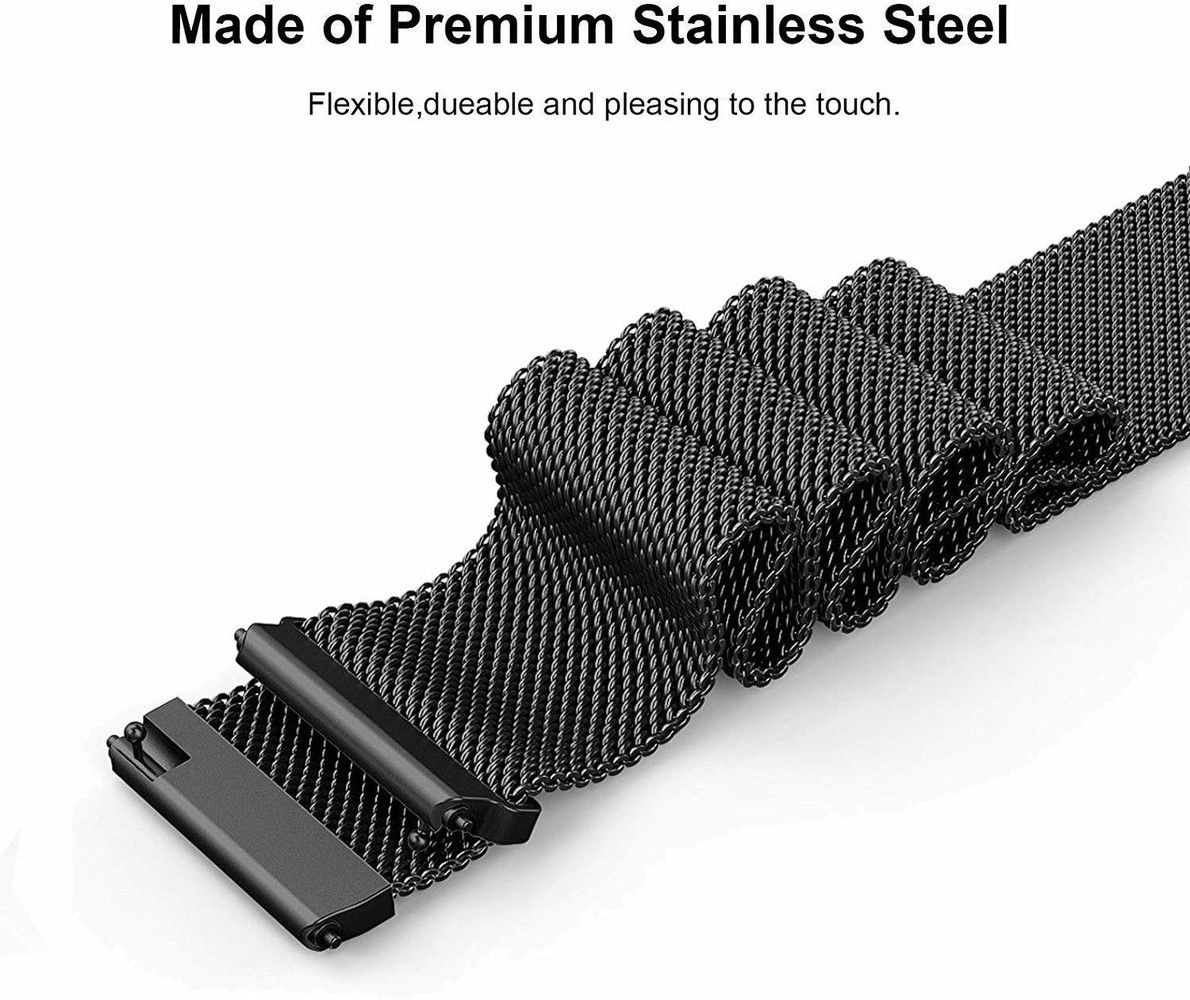 Strap-it Strap-it Bracelet Milanais Fitbit Ionic (noir)