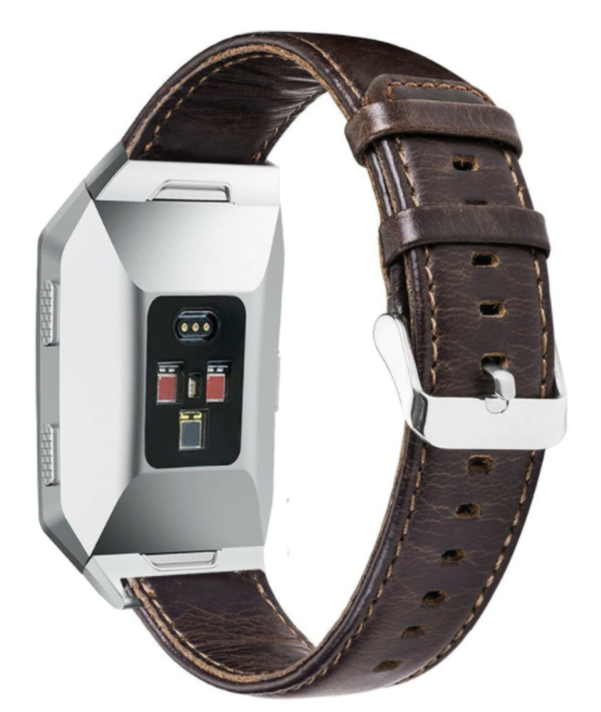 Strap-it Strap-it Bracelet cuir Fitbit Ionic (marron foncé)
