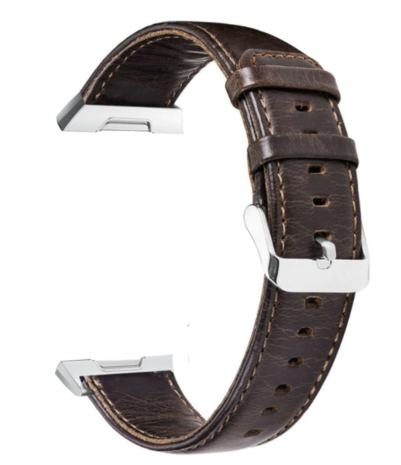 Strap-it Strap-it Bracelet cuir Fitbit Ionic (marron foncé)
