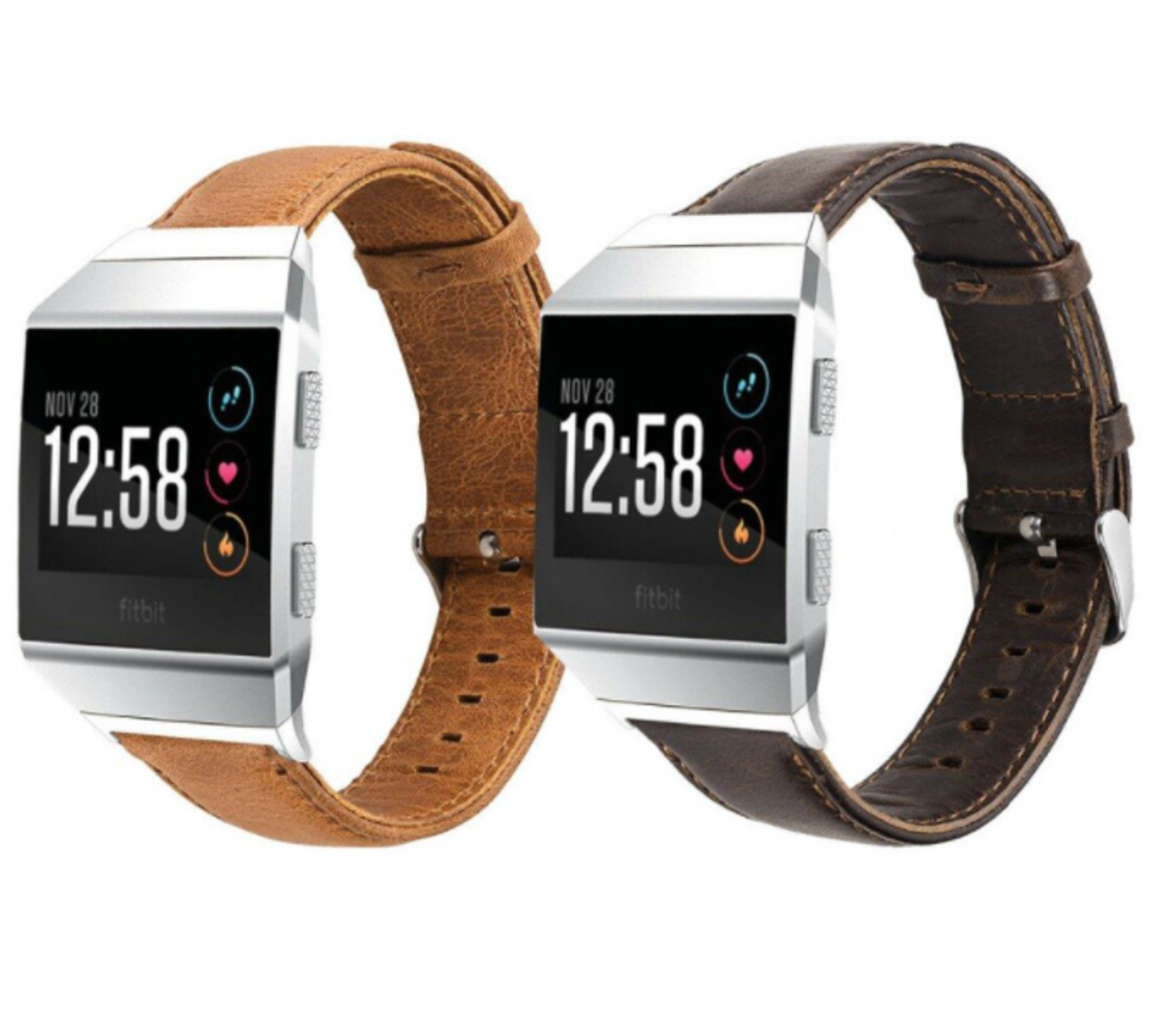 Strap-it Strap-it Bracelet cuir Fitbit Ionic (marron foncé)