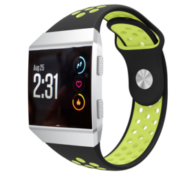Strap-it Bracelet sport Fitbit Ionic (noir/jaune)