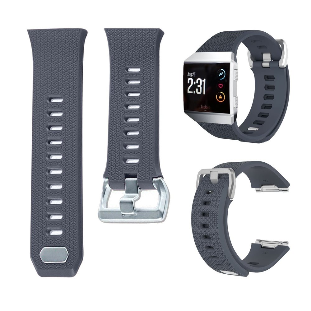 Strap-it Strap-it Bracelet silicone Fitbit Ionic (gris bleu)