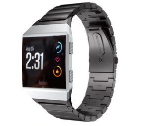 Strap-it Bracelet métal Fitbit Ionic (noir)