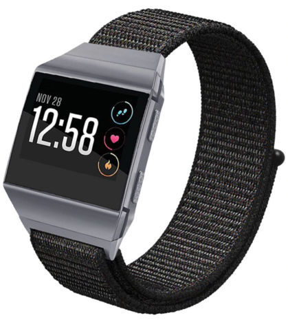 Strap-it Strap-it Bracelet nylon Fitbit Ionic (noir)
